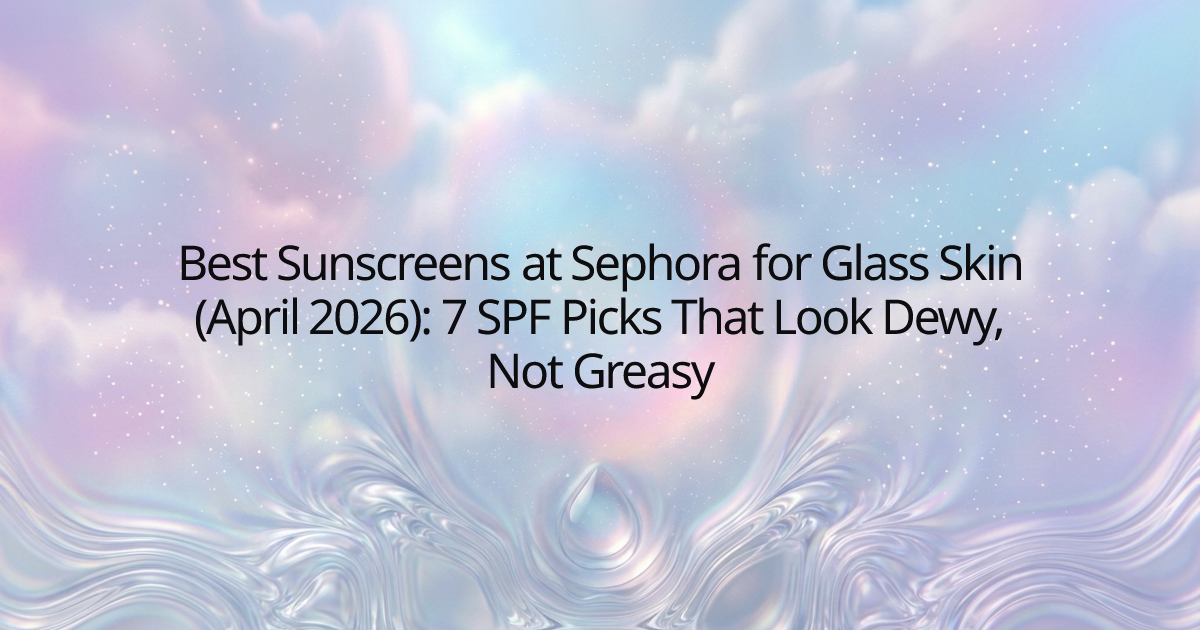 Best Sunscreens at Sephora for Glass Skin (April 2026): 7 SPF Picks That Look Dewy, Not Greasy