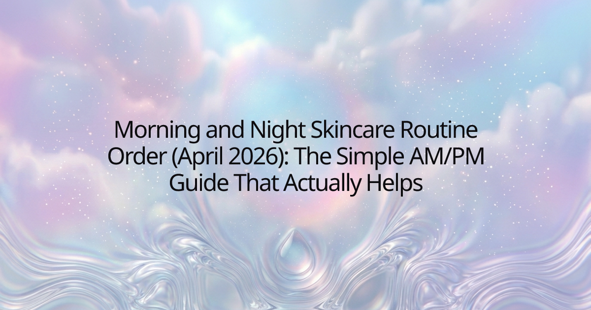 Morning and Night Skincare Routine Order (April 2026): The Simple AM/PM Guide That Actually Helps