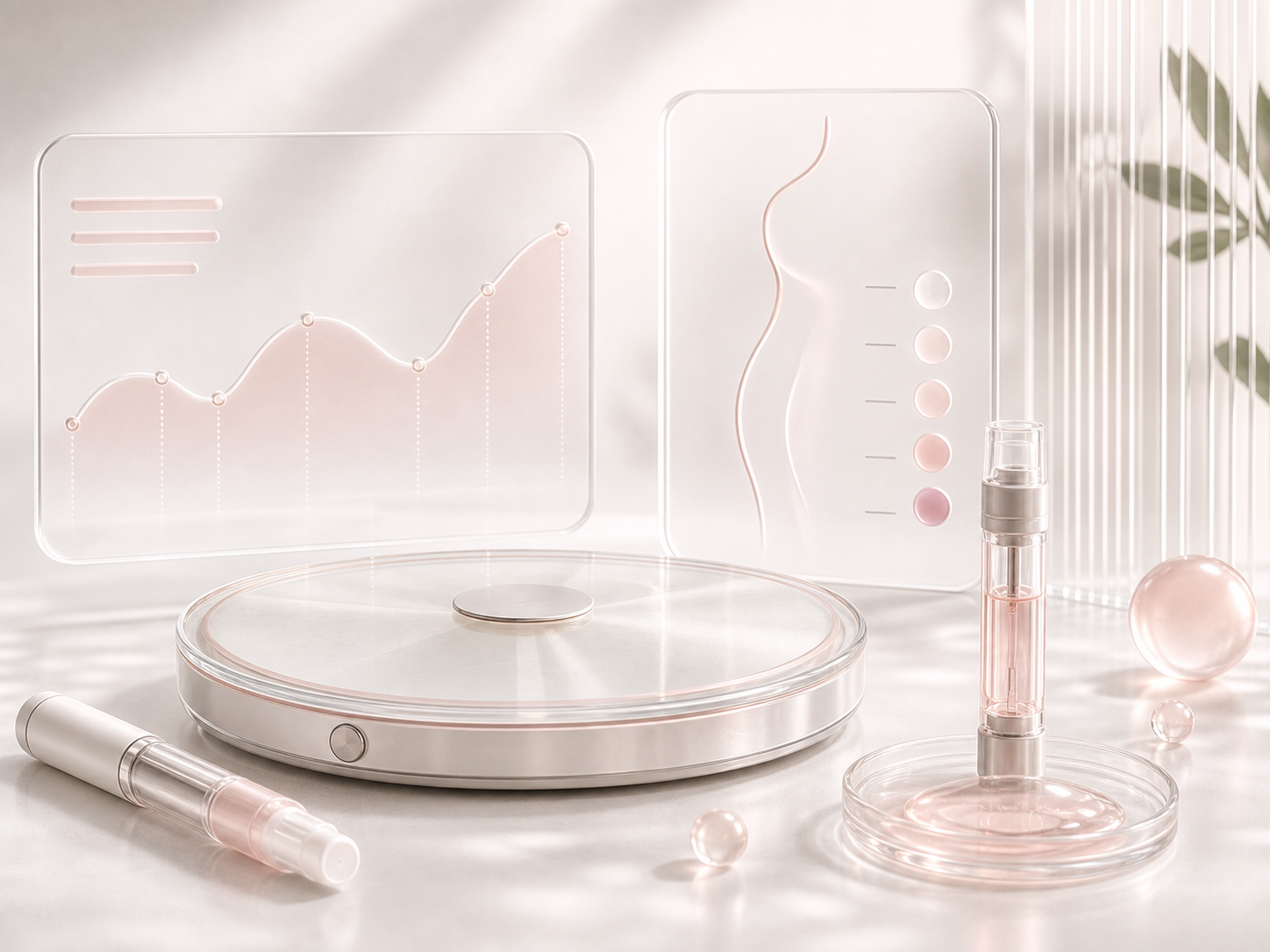 Glass-style abstract weight-loss support artwork